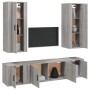 Set de muebles para TV 5 pzas madera contrachapada gris Sonoma de vidaXL, Muebles TV - Ref: Foro24-3188836, Precio: 212,22 €,...