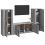 Set de muebles para TV 3 pzas madera contrachapada gris Sonoma de vidaXL, Muebles TV - Ref: Foro24-3188764, Precio: 160,06 €,...