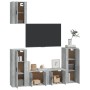 5-piece TV furniture set made of gray concrete plywood. by vidaXL, TV Furniture - Ref: Foro24-3188578, Price: 202,74 €, Disco...