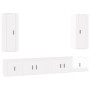 TV furniture set 6 pieces glossy white plywood by vidaXL, TV Furniture - Ref: Foro24-3188840, Price: 266,28 €, Discount: %