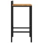 2 high stools made of acacia wood and black synthetic rattan by vidaXL, Kitchen stools - Ref: Foro24-362602, Price: 82,92 €, ...