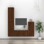 TV furniture set 4 pieces oak brown plywood by vidaXL, TV Furniture - Ref: Foro24-3188797, Price: 238,48 €, Discount: %