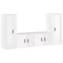 Set de muebles de TV 4 pzas madera contrachapada blanco brillo de vidaXL, Muebles TV - Ref: Foro24-3188768, Precio: 187,53 €,...