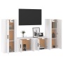 Set de muebles de TV 4 pzas madera contrachapada blanco brillo de vidaXL, Muebles TV - Ref: Foro24-3188768, Precio: 187,53 €,...