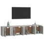 Set mit 4 Stück Sperrholz Sperrholz TV-Möbel Beton grau von vidaXL, TV-Möbel - Ref: Foro24-3188434, Preis: 118,87 €, Rabatt: %