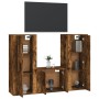 3-piece TV furniture set made of smoked oak plywood by vidaXL, TV Furniture - Ref: Foro24-3188747, Price: 144,99 €, Discount: %