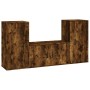 3-piece TV furniture set made of smoked oak plywood by vidaXL, TV Furniture - Ref: Foro24-3188531, Price: 144,18 €, Discount: %