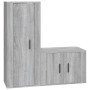 Set de muebles para TV 2 pzas madera contrachapada gris Sonoma de vidaXL, Muebles TV - Ref: Foro24-3188724, Precio: 94,20 €, ...