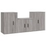 TV furniture set 3 pieces Sonoma gray plywood by vidaXL, TV Furniture - Ref: Foro24-3188388, Price: 113,46 €, Discount: %