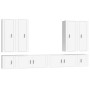 Set de muebles para TV 8 piezas madera contrachapada blanco de vidaXL, Muebles TV - Ref: Foro24-3188854, Precio: 413,54 €, De...