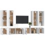 Set de muebles para TV 8 piezas madera contrachapada blanco de vidaXL, Muebles TV - Ref: Foro24-3188854, Precio: 413,54 €, De...