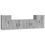 Set de muebles de TV 4 pzas madera contrachapada gris hormigón de vidaXL, Muebles TV - Ref: Foro24-3188546, Precio: 139,99 €,...