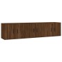 Wall TV cabinets 3 pcs brown oak 57x34.5x40 cm by vidaXL, TV Furniture - Ref: Foro24-3188349, Price: 137,89 €, Discount: %