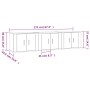 Muebles para TV de pared 3 uds roble marrón 57x34,5x40 cm de vidaXL, Muebles TV - Ref: Foro24-3188349, Precio: 137,89 €, Desc...