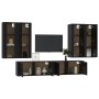 Set de muebles para TV 6 piezas madera contrachapada negro de vidaXL, Muebles TV - Ref: Foro24-3188863, Precio: 374,70 €, Des...