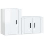 TV furniture set, 2 pieces, glossy white plywood by vidaXL, TV Furniture - Ref: Foro24-3188448, Price: 79,18 €, Discount: %