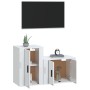 Set de muebles de TV 2 pzas madera contrachapada blanco brillo de vidaXL, Muebles TV - Ref: Foro24-3188448, Precio: 79,10 €, ...