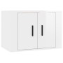 Set de muebles de TV 2 pzas madera contrachapada blanco brillo de vidaXL, Muebles TV - Ref: Foro24-3188448, Precio: 79,10 €, ...