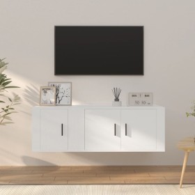 Set de muebles de TV 2 piezas madera contrachapada blanco de vidaXL, Muebles TV - Ref: Foro24-3188406, Precio: 76,27 €, Descu...