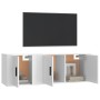 2-piece white plywood TV furniture set by vidaXL, TV Furniture - Ref: Foro24-3188406, Price: 76,27 €, Discount: %