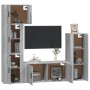 TV furniture set 5 pieces Sonoma gray plywood by vidaXL, TV Furniture - Ref: Foro24-3188812, Price: 215,21 €, Discount: %