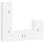 Set de muebles para TV 4 piezas madera contrachapada blanco de vidaXL, Muebles TV - Ref: Foro24-3188590, Precio: 213,08 €, De...