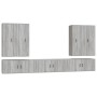 Set de muebles para TV 7 pzas madera contrachapada gris Sonoma de vidaXL, Muebles TV - Ref: Foro24-3188876, Precio: 393,99 €,...