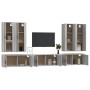 Set de muebles para TV 7 pzas madera contrachapada gris Sonoma de vidaXL, Muebles TV - Ref: Foro24-3188876, Precio: 393,99 €,...