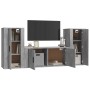 Set TV-Möbel 3-tlg. Sperrholz Beton grau von vidaXL, TV-Möbel - Ref: Foro24-3188538, Preis: 158,81 €, Rabatt: %