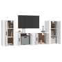 Set de muebles de TV 4 pzas madera contrachapada blanco brillo de vidaXL, Muebles TV - Ref: Foro24-3188552, Precio: 173,95 €,...