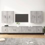 TV furniture set 8 pieces concrete gray plywood by vidaXL, TV Furniture - Ref: Foro24-3188706, Price: 381,05 €, Discount: %