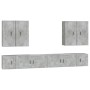 Set de muebles de TV 8 pzas madera contrachapada gris hormigón de vidaXL, Muebles TV - Ref: Foro24-3188706, Precio: 381,05 €,...