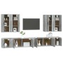 Set de muebles de TV 8 pzas madera contrachapada gris hormigón de vidaXL, Muebles TV - Ref: Foro24-3188706, Precio: 381,05 €,...