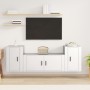 3-piece white plywood TV furniture set by vidaXL, TV Furniture - Ref: Foro24-3188510, Price: 134,75 €, Discount: %