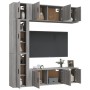 Set de muebles para TV 7 pzas madera contrachapada gris Sonoma de vidaXL, Muebles TV - Ref: Foro24-3188652, Precio: 320,36 €,...