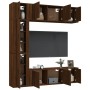 Set de muebles para TV 7 pzas madera contrachapada roble marrón de vidaXL, Muebles TV - Ref: Foro24-3188653, Precio: 363,77 €...