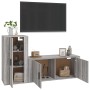 TV furniture set 2 pieces Sonoma gray plywood by vidaXL, TV Furniture - Ref: Foro24-3188492, Price: 105,19 €, Discount: %