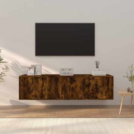 3-piece TV furniture set made of smoked oak plywood by vidaXL, TV Furniture - Ref: Foro24-3188403, Price: 98,66 €, Discount: %