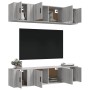 TV furniture set 6 pieces Sonoma gray plywood by vidaXL, TV Furniture - Ref: Foro24-3188660, Price: 210,26 €, Discount: %