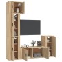 Set de muebles para TV 5 pzas madera contrachapada roble Sonoma de vidaXL, Muebles TV - Ref: Foro24-3188617, Precio: 237,99 €...