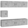 Set de muebles de TV 7 pzas madera contrachapada gris hormigón de vidaXL, Muebles TV - Ref: Foro24-3188666, Precio: 244,99 €,...