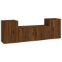 Set de muebles para TV 3 pzas madera contrachapada roble marrón de vidaXL, Muebles TV - Ref: Foro24-3188517, Precio: 145,22 €...