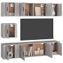 TV furniture set 7 pieces concrete gray plywood by vidaXL, TV Furniture - Ref: Foro24-3188666, Price: 244,01 €, Discount: %