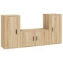 Set de muebles para TV 3 pzas madera contrachapada roble sonoma de vidaXL, Muebles TV - Ref: Foro24-3188529, Precio: 149,27 €...