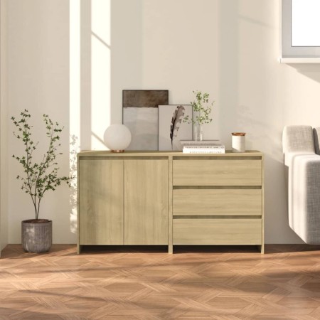 2-teiliges Sideboard aus Sonoma-Eiche von vidaXL, Sideboards - Ref: Foro24-3098059, Preis: 131,64 €, Rabatt: %