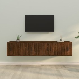 TV-Möbelset 4-teilig aus eichenbraunem Sperrholz von vidaXL, TV-Möbel - Ref: Foro24-3188437, Preis: 146,99 €, Rabatt: %