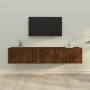 TV furniture set 4 pieces oak brown plywood by vidaXL, TV Furniture - Ref: Foro24-3188437, Price: 148,91 €, Discount: %