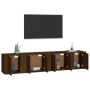 Set de muebles para TV 4 pzas madera contrachapada marrón roble de vidaXL, Muebles TV - Ref: Foro24-3188437, Precio: 148,91 €...