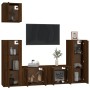 TV furniture set 5 pieces brown oak plywood by vidaXL, TV Furniture - Ref: Foro24-3188789, Price: 218,99 €, Discount: %