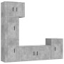 Set de muebles de TV 5 pzas madera contrachapada gris hormigón de vidaXL, Muebles TV - Ref: Foro24-3188634, Precio: 201,99 €,...